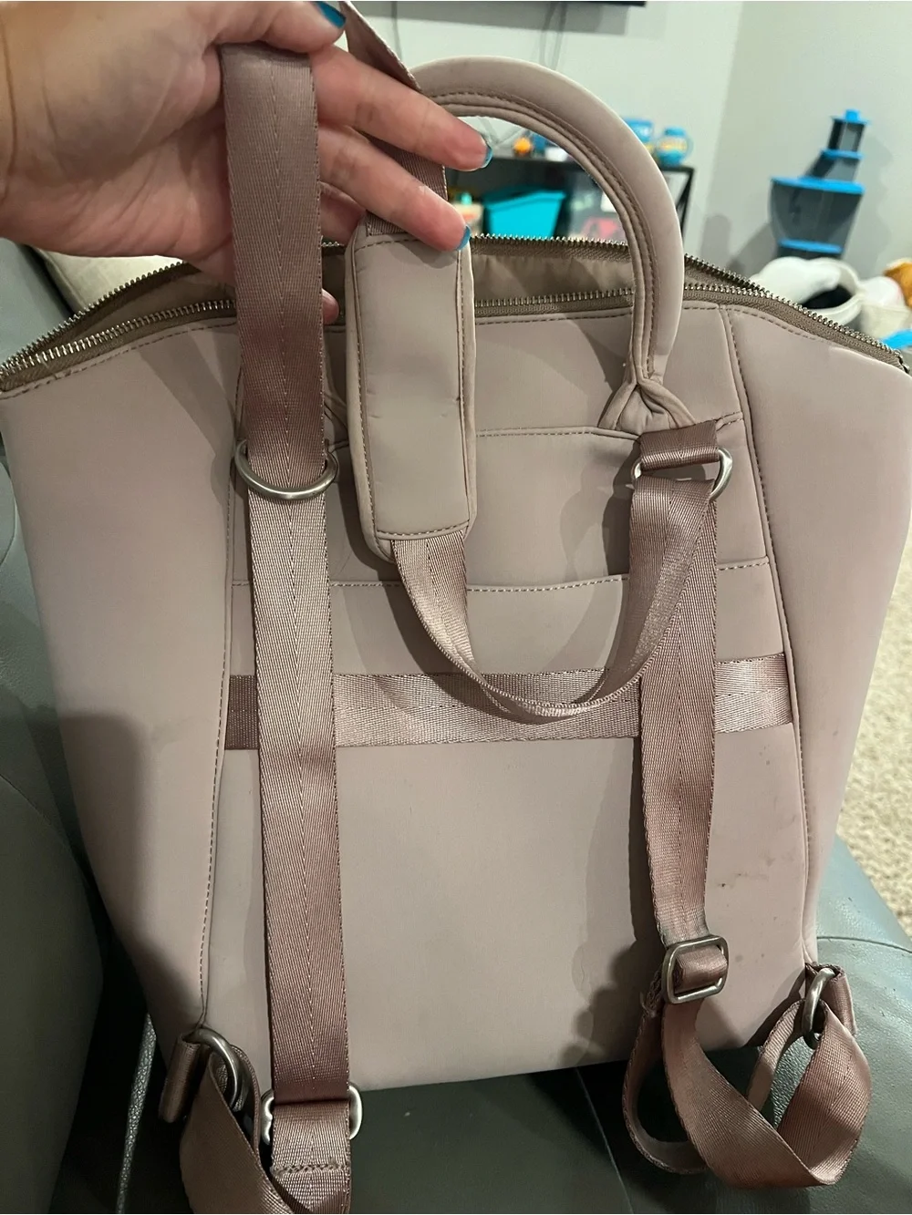 Freshly Picked Seoul Neoprene Diaper Bag Backpack - Mist Lavender Purple